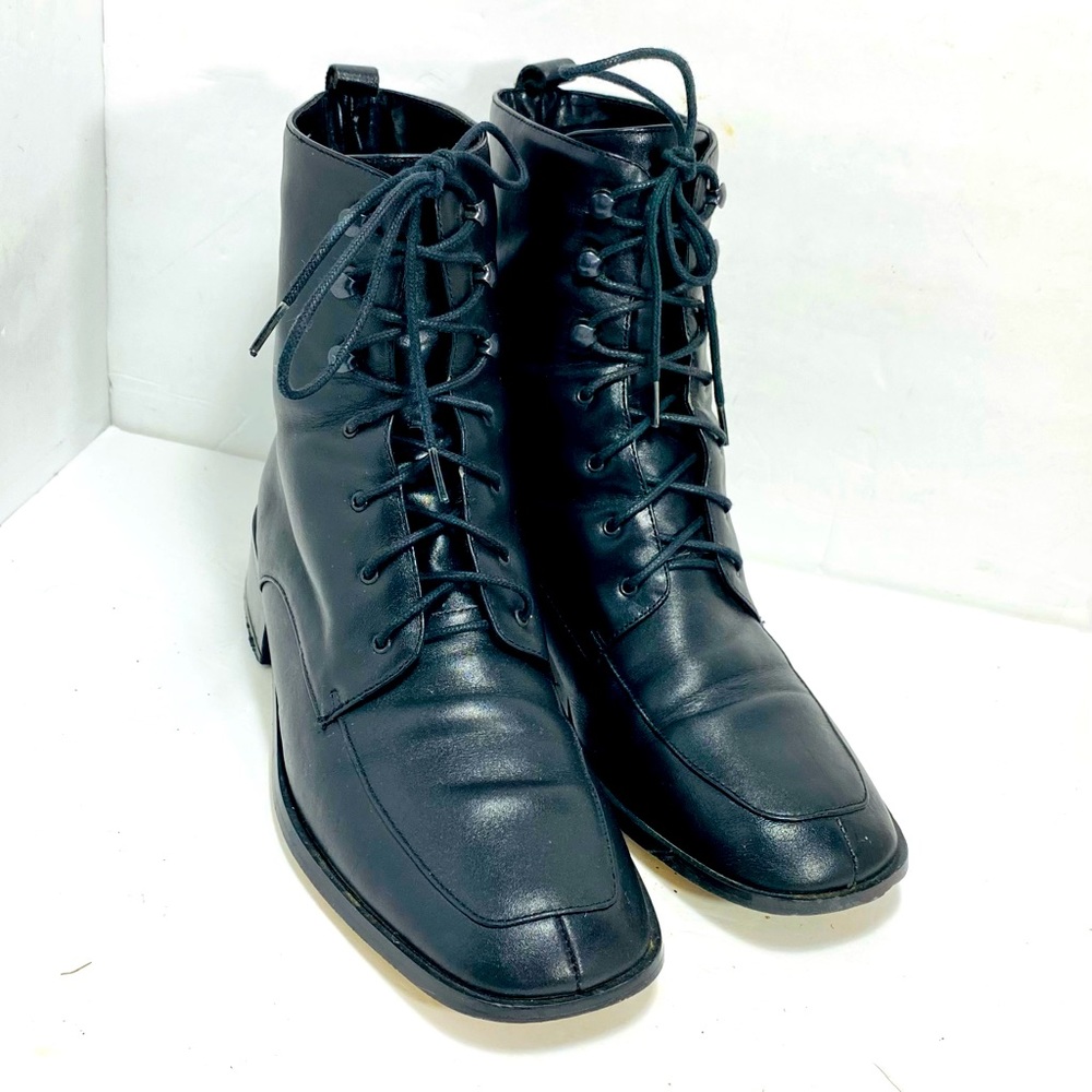 Black Lace-Up Women's Ankle Boots